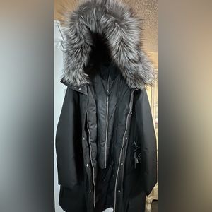 Mackage silver fox coat
